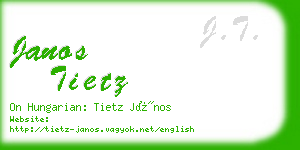 janos tietz business card